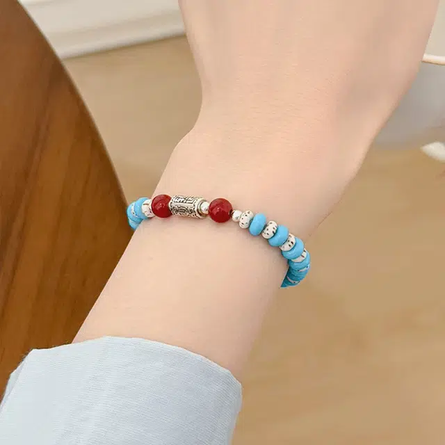 【S999足银|甄选高品质】 金师傅 转运长管串珠 万事如意转运珠招财纳福 新中式复古民族高级气质百搭#好运 星月菩提 手串 男女同款情侣款