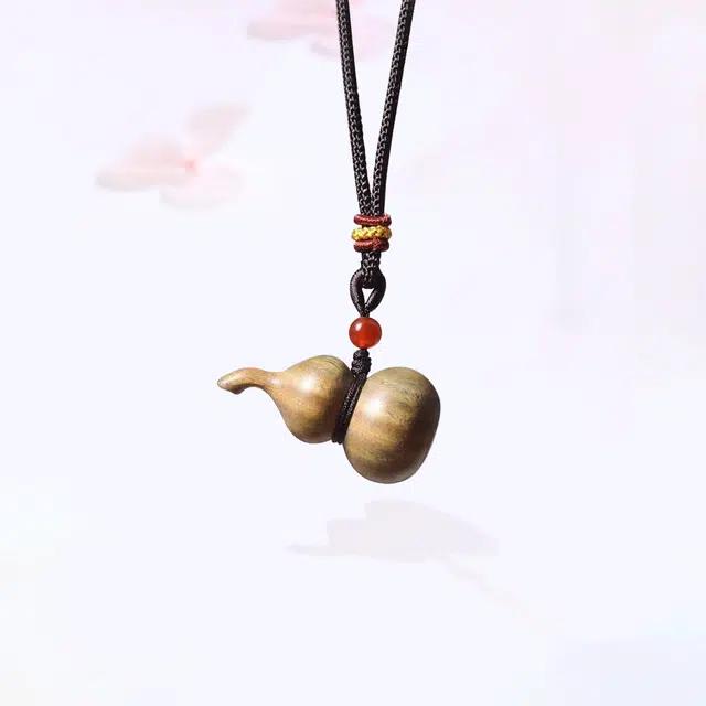 【招财转运|甄选高品质】 金师傅 葫芦吊坠 福禄双全招财纳福 中式国潮气质禅意简约文玩盘玩创意平安转运#好运 绿檀 项链 男女同款情侣款