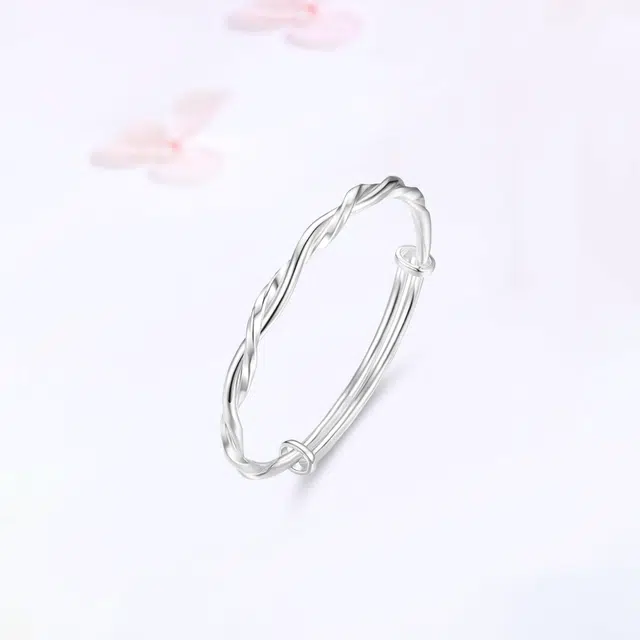 【精选高品质】 金师傅 莫比乌斯白月光叠戴套装 一步一响吉祥如意新中式气质优雅大方百搭 小众轻奢设计高级感#好运 玻璃猫眼 手镯 女款