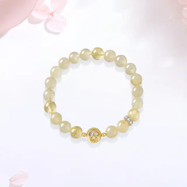 【八方开财】 金师傅 蝴蝶兰 时来运转招财纳福 财源广进新中式国潮气质百搭 小众轻奢高级#好运天然 黄水晶 手串 男女同款情侣款