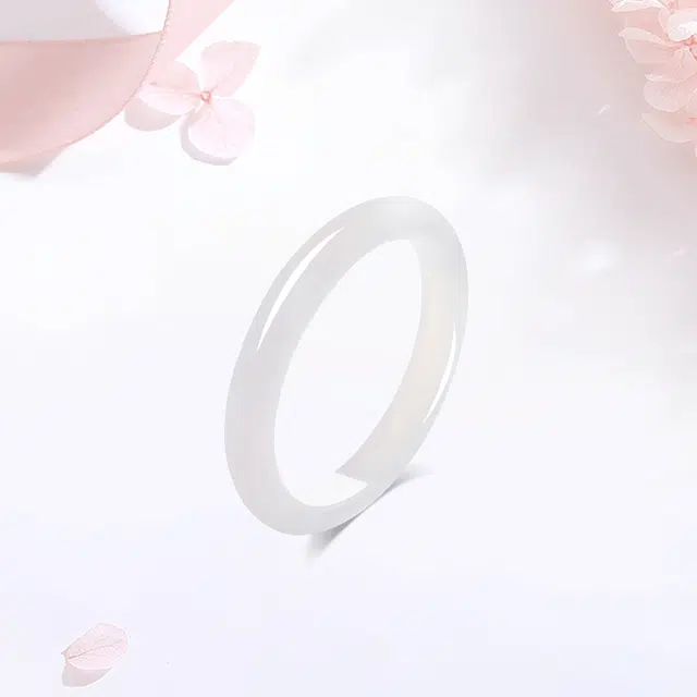 【甄选高品质】 金师傅 白月光繁花似锦叠戴套装 一步一响新中式气质典雅美人镯简约百搭 小众轻奢高级#好运 玉髓 手镯 女款