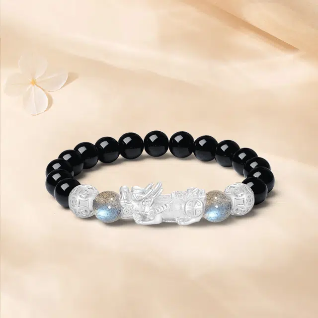 【S999纯银|甄选高品质】 金师傅 招财纳福系列 福牌貔貅新中式国潮气质简约百搭 小众轻奢高级#好运 菩提子/菩提籽 手串 男女同款情侣款
