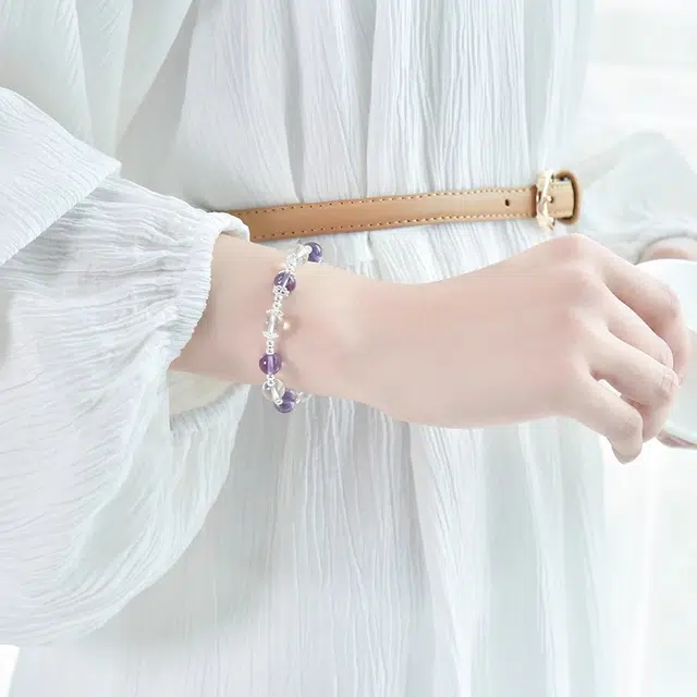 倾爱 小众设计 考研上岸#好运天然 紫水晶 手串 女款