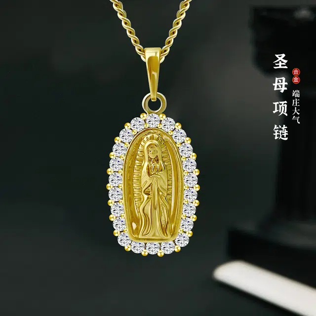 倾爱 圣母轻奢古着小众设计锁骨链饰品 合金 项链 女款