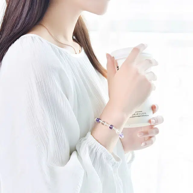 倾爱 小众设计 考研上岸#好运天然 紫水晶 手串 女款