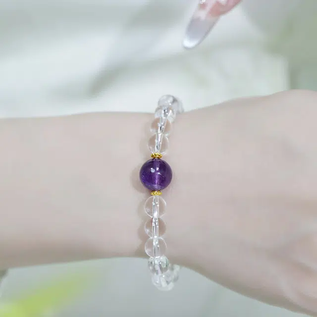 倾爱 梦幻转运新中式百搭时尚 通勤百搭 净化负能量#好运天然 白水晶 手串 女款