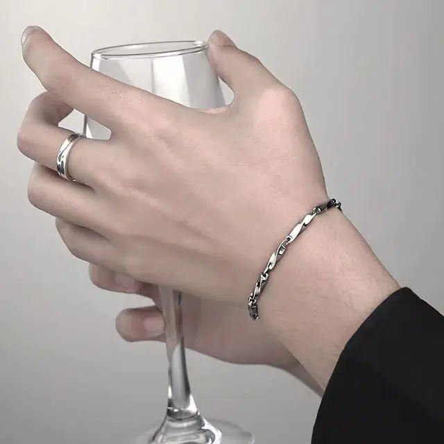 尚银福 莫比乌斯 欧美嘻哈时尚个性 合金 手链 男女同款情侣款