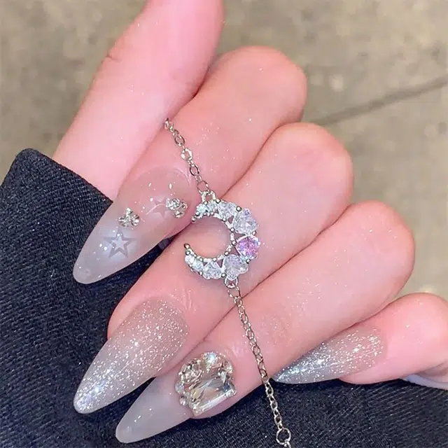 尚银福 幻梦星月系列 浪漫轻奢小众设计高级感森系小清新精致气质 合金 项链 女款