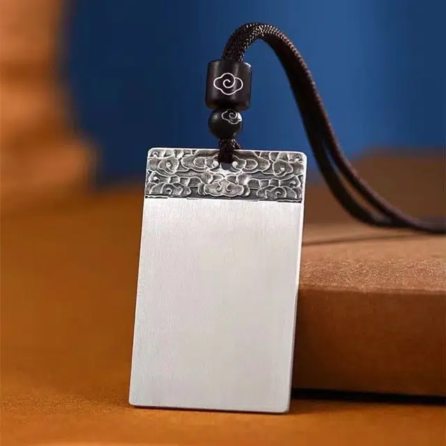 尚银福 平安无事牌 国潮新中式精致轻奢大牌小众简约大气高级感设计 轻奢时尚潮流百搭 好运 合金 项链 女款