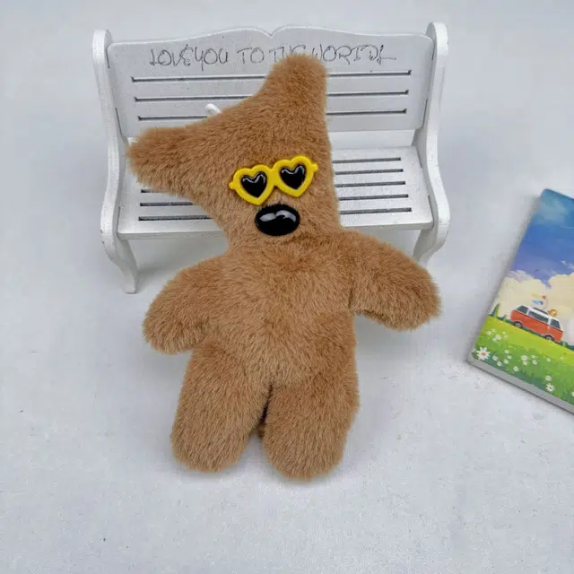 尚银福 可爱歪头憨豆小熊饼干泰迪熊 卡通甜美萌趣包包书包挂饰 甜美陪伴治愈安抚轻奢高级感浪漫少女心玩偶 毛绒 挂件 男女同款情侣款