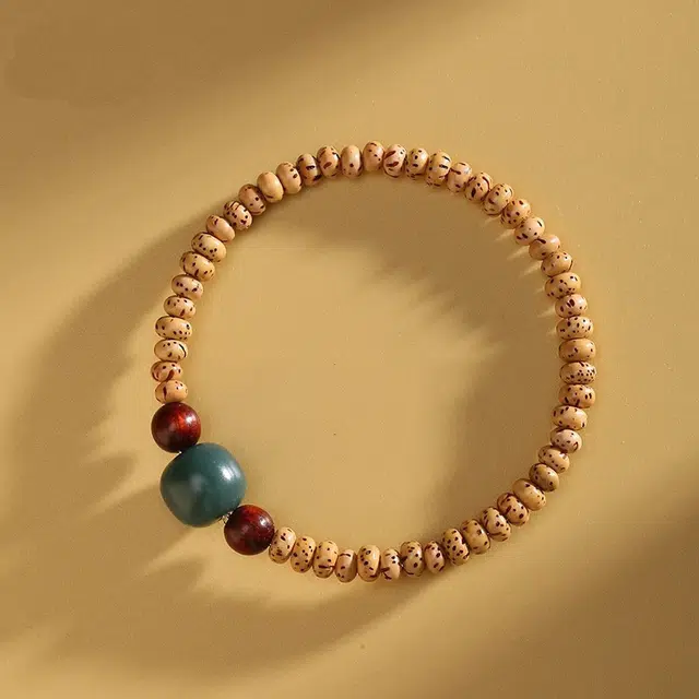 尚银福 星月 国潮新中式浪漫古典清新甜美复古风文玩串珠古风旗袍汉服清新素雅盘玩佛珠 菩提子/菩提籽 手串 女款