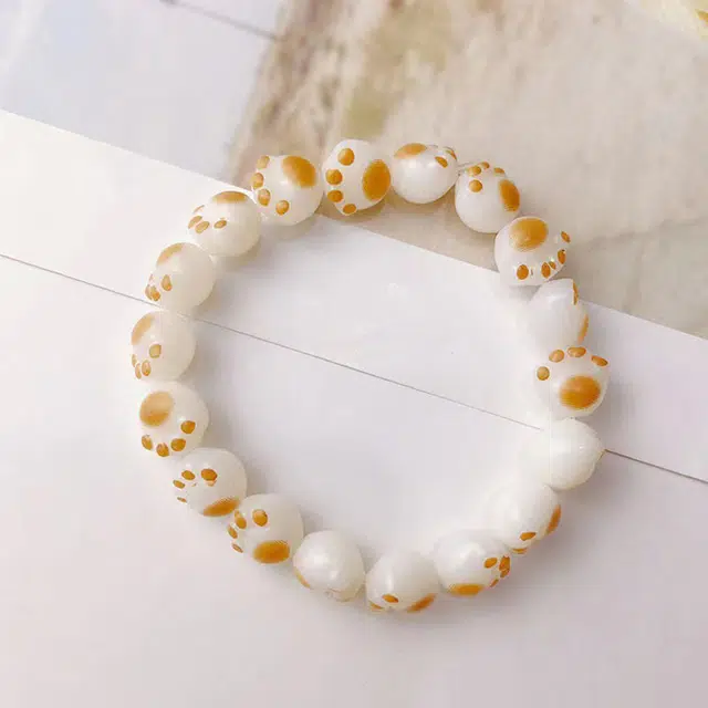 尚银福 炭烧猫爪 国潮新中式小众设计趣味可爱精致感 菩提子/菩提籽 手串 男女同款情侣款