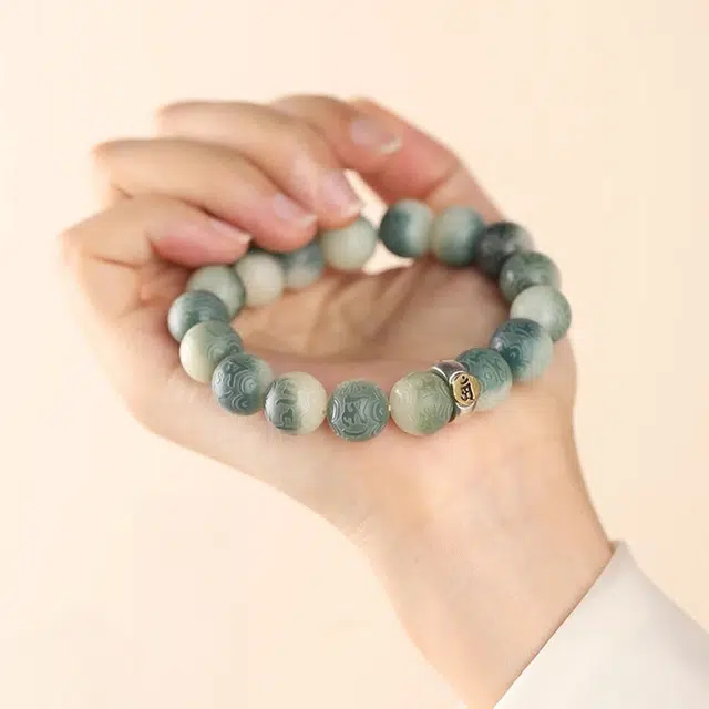 尚银福 八大守护神 国风渐变十二生肖文玩佛珠六字真言雕刻盘玩念珠绕指柔 菩提子/菩提籽 手串 女