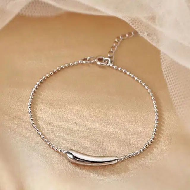 尚银福 波浪水滴系列 小众简约吊坠创意设计高级感气质浪漫优雅流线形知性温柔甜蜜饰爱通勤百搭 合金 项链 女款