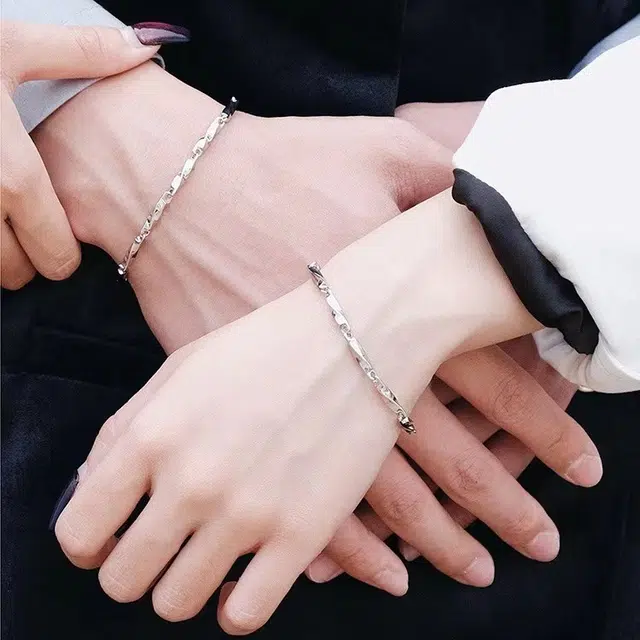 尚银福 莫比乌斯 欧美嘻哈时尚个性 合金 手链 男女同款情侣款