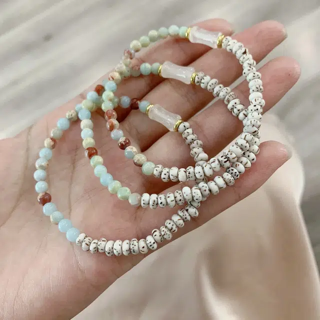 尚银福 星月 招财纳福牌新中式国潮复古风 转运小珠子平安招财 盘玩文玩手饰 菩提子/菩提籽 手串 男女同款情侣款