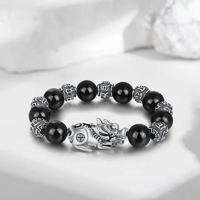 尚银福 貔貅新中式嘻哈复古气质民族风 合金 手串 男女同款情侣款
