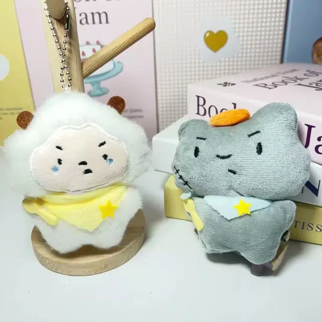 尚银福 小灰狼小懒羊 卡通可爱萌俏皮高级感创意 陪伴治愈安抚挂通勤日常可爱个性百搭挂饰 毛绒 挂件 男女同款情侣款