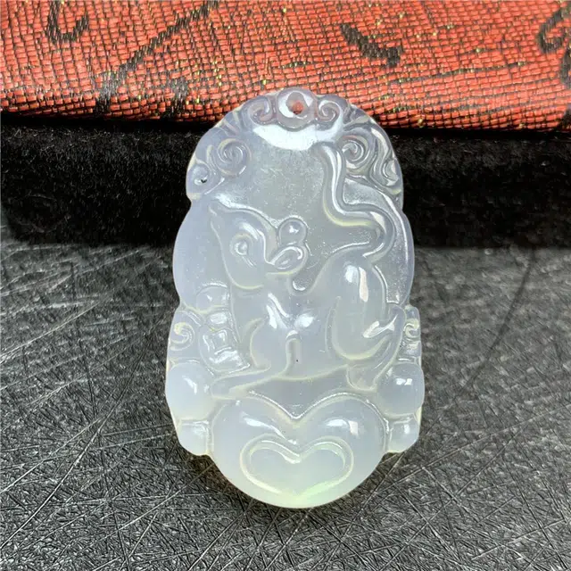 尚银福 十二生肖 国潮复古新中式民族风精致本命年转运招财纳福编织绳锁骨链 玉髓 项链 女款