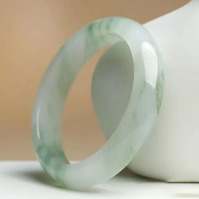 尚银福 青山黛贵妃镯 平安新中式国潮古风清冷优雅高级感气质温婉 天山翠 手镯 女款