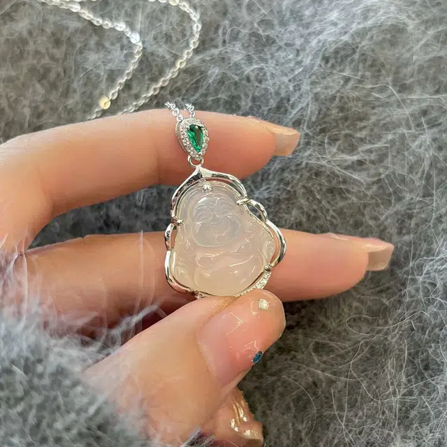 尚银福 弥勒佛 国潮新中式时尚优雅气质复古轻奢高级感 小众创意设计简约精致时尚大肚佛百搭锁骨链 合金 项链 男女同款情侣款