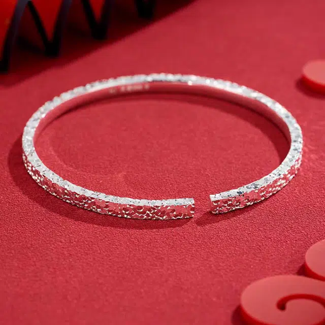 尚银福 满天星碎碎冰系列 森系小清新时尚优雅气质轻奢高级感 国潮新中式小众创意设计碎银几两手饰 合金 手链 女款