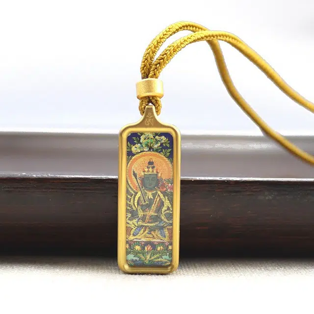 尚银福 精致本命年八大守护神 国潮新中式复古国风十二生肖唐卡 国潮民族风藏式无事牌配饰个性设计毛衣链 合金 项链 男女同款情侣款