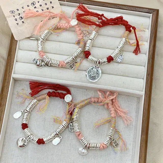 尚银福 万福碎银盘缠 国潮新中式时尚气质复古轻奢高级感 古典大气小众创意设计小胖福拼接手饰 合金 手链 女款