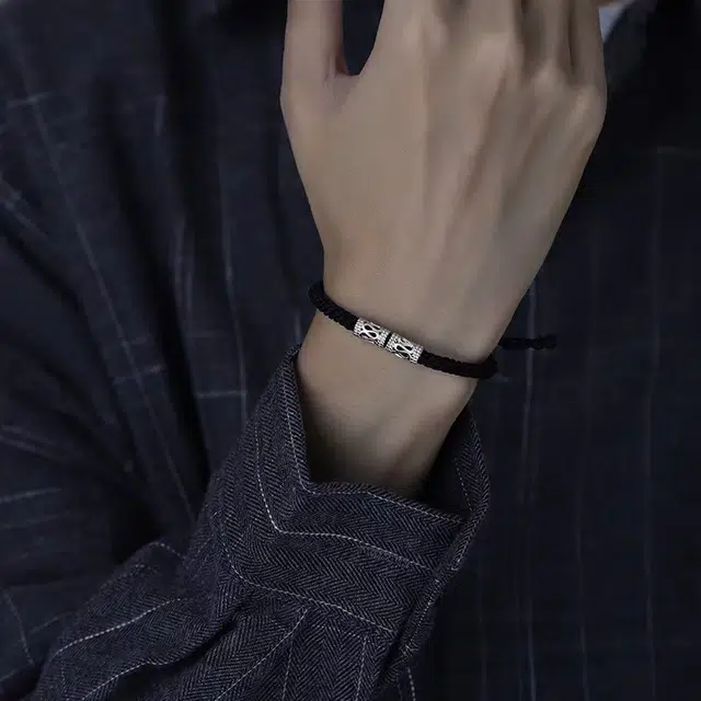 尚银福 平安纹编织 轻奢时尚开口可调节简约百搭 小众造型设计高级 合金 手链 女款