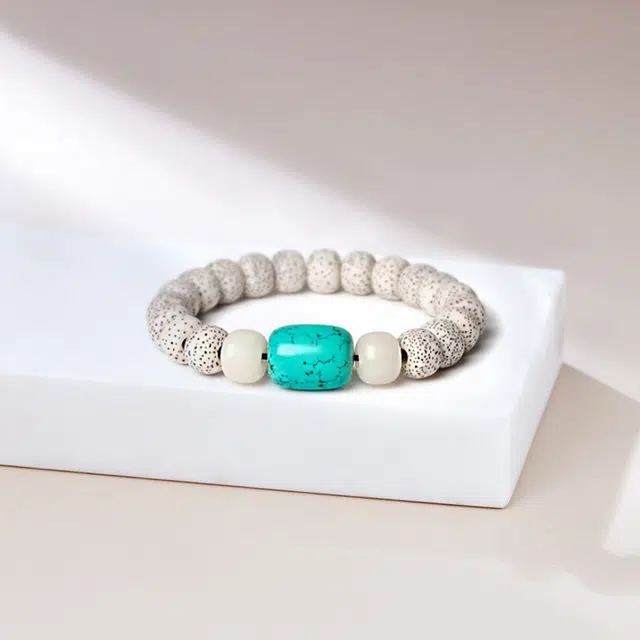 尚银福 新中式国潮小众精美造型设计高级甜蜜饰爱 轻奢弹力绳通勤 星月菩提 手串 男女同款情侣款