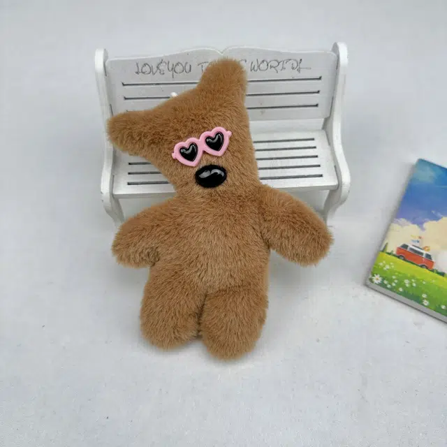 尚银福 可爱歪头憨豆小熊饼干泰迪熊 卡通甜美萌趣包包书包挂饰 甜美陪伴治愈安抚轻奢高级感浪漫少女心玩偶 毛绒 挂件 男女同款情侣款