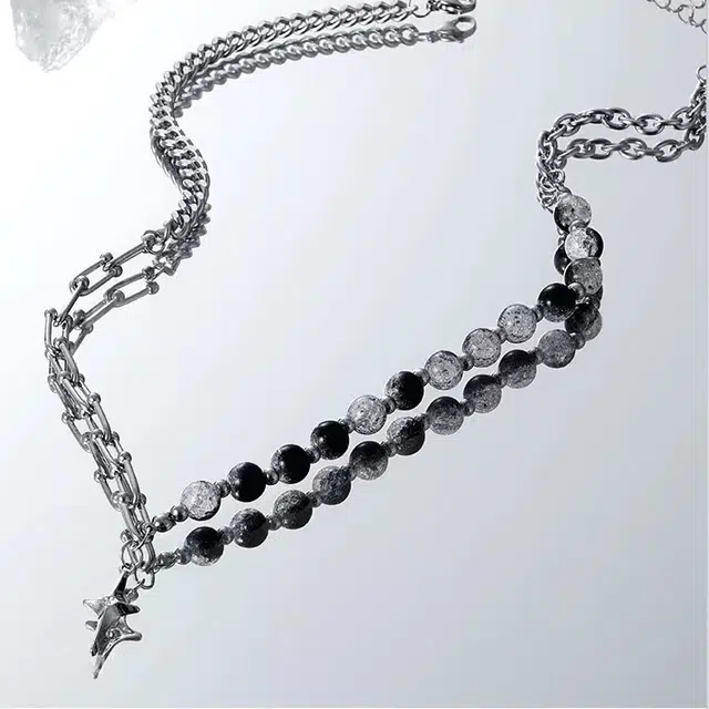 尚银福 闪耀爆裂珠星芒 欧美说唱嘻哈街头潮流时尚小众设计高级感 精致轻奢个性百搭暗黑风一款两戴裤饰 合金 裤链 男女同款情侣款