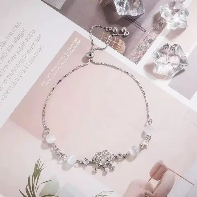 尚银福 好运如意平安锁 新中式复古国风小众设计长命锁 民族风轻奢精致时尚优雅高级感日常百搭可爱风小香风锁骨链 合金 项链 女款