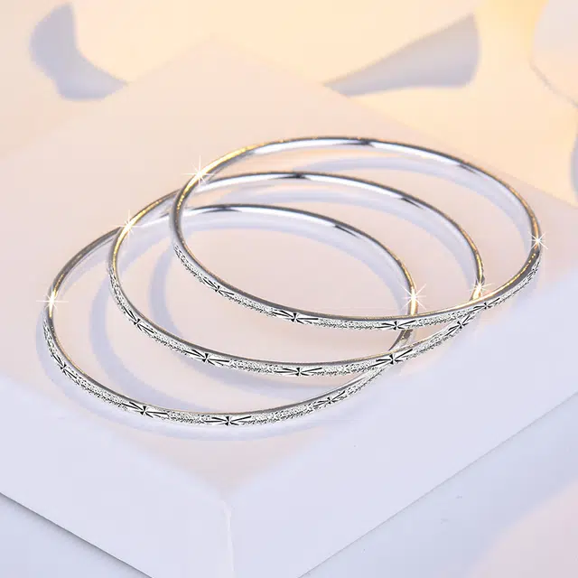 尚银福 三生三世 韩式叠戴小众精美简约造型设计高级甜蜜饰爱 轻奢时尚简约通勤百搭 合金 手镯 女款