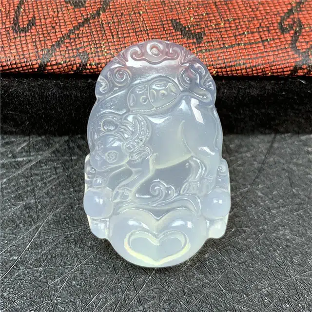 尚银福 十二生肖 国潮复古新中式民族风精致本命年转运招财纳福编织绳锁骨链 玉髓 项链 女款