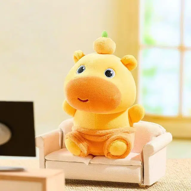 尚银福 可爱水豚噜噜 卡通公仔呆萌趣味表情包撇嘴 安抚多巴胺治愈系甜美 宝宝饰品书包挂饰 合金织物 挂件 男女同款情侣款