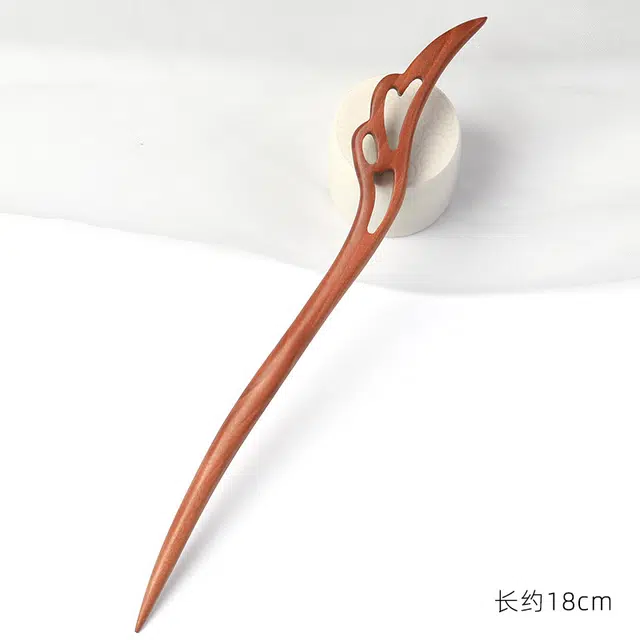 尚银福 木质古风套装 新中式复古国风高级感小清新国潮风 森系精致小巧百搭盘发汉服小众个性设计发饰 桃木 发簪 女款