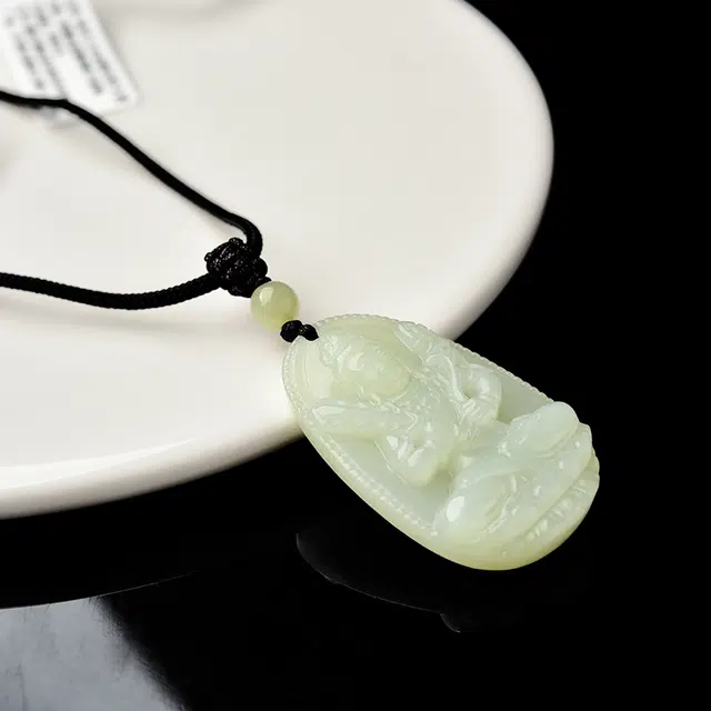 灵菲 本命佛 虚空藏菩萨 优质和田玉 牛虎 十二生肖 新中式生肖佛  和田玉 吊坠 男女同款情侣款 青白玉 妈妈礼物 礼盒