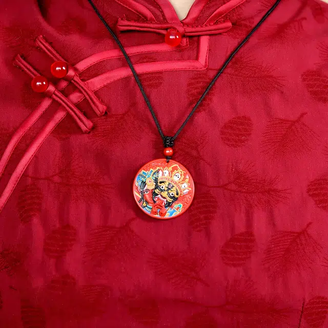 【财运滚滚】 灵菲 高含量藏式唐卡 新中式平安转运 本命年生日送礼#好运 再造辰砂朱砂 吊坠 男女同款情侣款