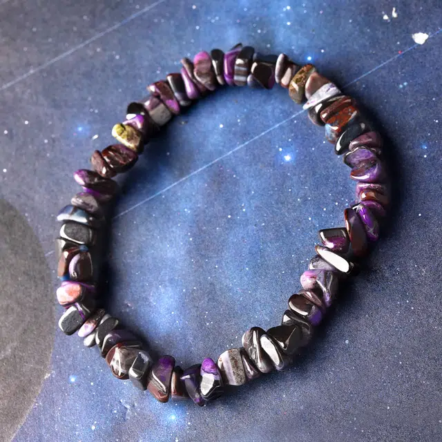 【匠心手作 幻彩紫晶】 灵菲 精品级黑紫舒俱来不规则切面珠 新中式复古国风轻奢高级感招财纳福转运珠 #好运百搭礼盒 舒俱来 手串 女款