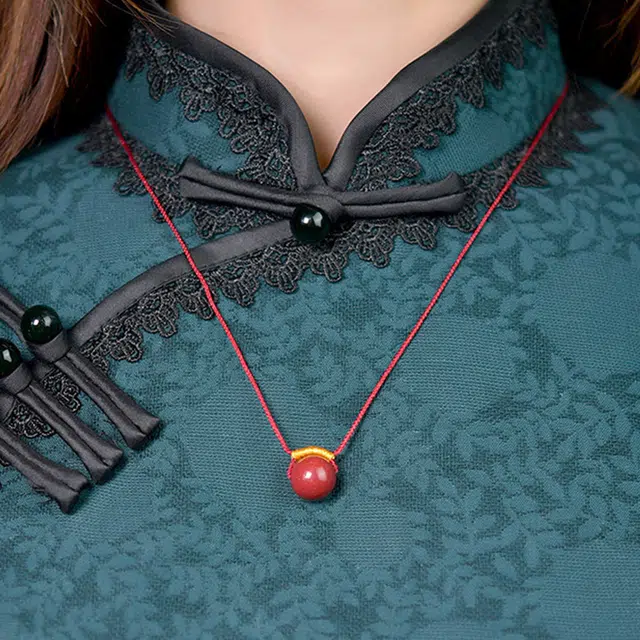 灵菲 紫金砂转运珠 国潮新中式吊坠 紫金砂 玉石项链 男女同款情侣款 朱砂 本命年 编织红绳链 礼物送女生 女朋友 闺蜜 妈妈 生日