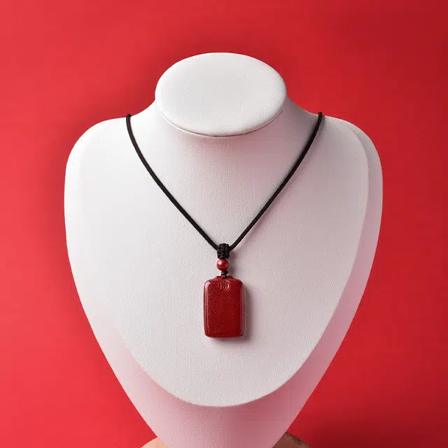 【匠心手作 “朱”事顺遂】 灵菲 保真高含量平安无事牌 新中式小众国风 招财转运事业顺利牌礼盒 #好运 朱砂 吊坠 男女同款情侣款