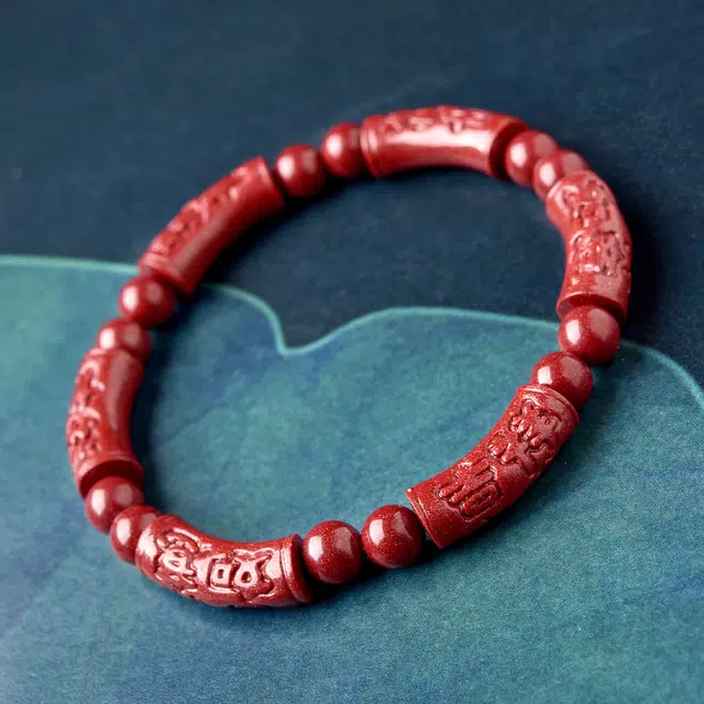【匠心手作 竹报平安】 灵菲 真品高含量紫金砂竹节手链 新中式本命年吉祥如意转运珠 #好运平安招财礼盒 朱砂 手串 男女同款情侣款