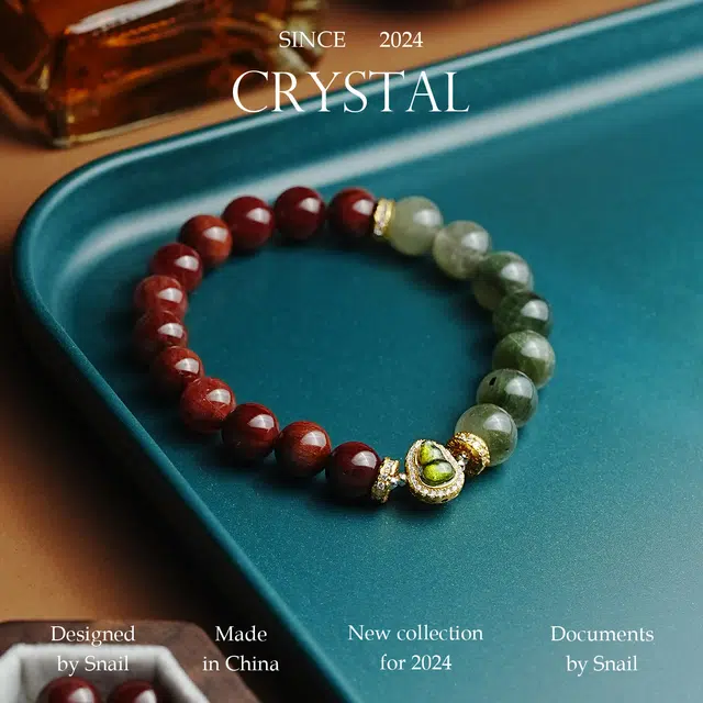 【匠心手作 赤碧辉映】 灵菲 招财转运好人缘新中式兔毛水晶葫芦转运珠手饰 轻奢小众高级感平安福禄#好运天然 红发晶 手串 女款