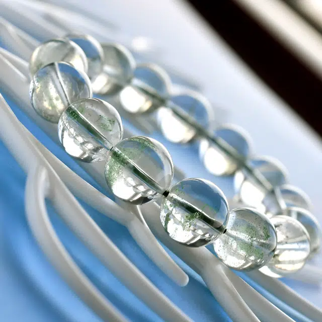 【匠心手作 聚宝盆】 灵菲 高透款精品级绿水晶 新中式招财进宝国风小众设计百搭转运珠 #好运财富礼盒天然 绿幽灵 手串 男女同款情侣款