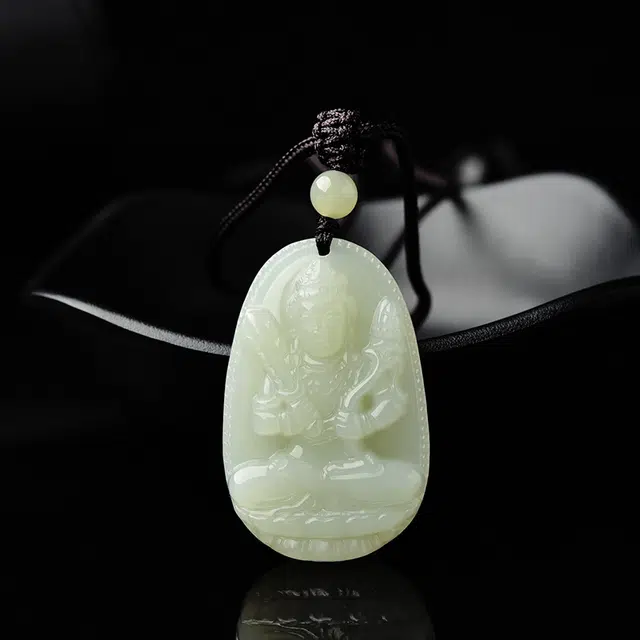 灵菲 本命佛 虚空藏菩萨 优质和田玉 牛虎 十二生肖 新中式生肖佛  和田玉 吊坠 男女同款情侣款 青白玉 妈妈礼物 礼盒