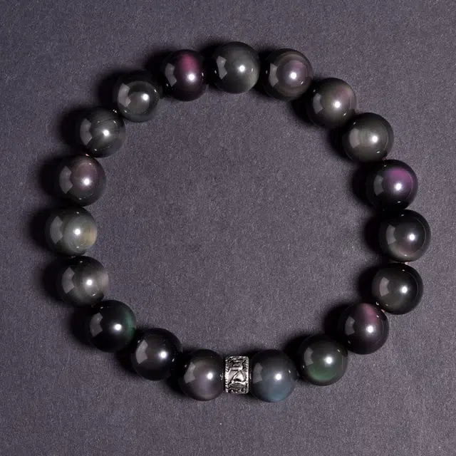 【匠心手作 箴言祥瑞】 灵菲 新中式幸运守护转运珠 国潮百搭高级感显气质招财纳福吉祥如意赠礼 #好运礼盒 黑曜石 手串 男女同款情侣款