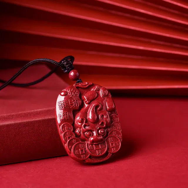 灵菲 招财进宝 精品级高含量紫金砂貔貅 新中式国风复古国潮 招财转运吉祥 礼盒 再造辰砂朱砂 吊坠 男女同款情侣款