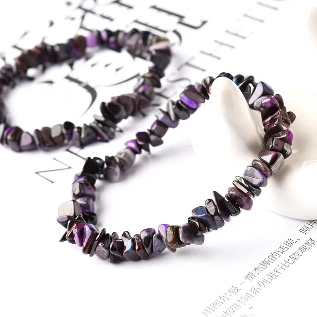 【匠心手作 幻彩紫晶】 灵菲 精品级黑紫舒俱来不规则切面珠 新中式复古国风轻奢高级感招财纳福转运珠 #好运百搭礼盒 舒俱来 手串 女款