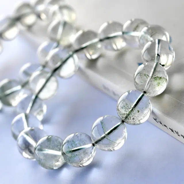 【匠心手作 聚宝盆】 灵菲 高透款精品级绿水晶 新中式招财进宝国风小众设计百搭转运珠 #好运财富礼盒天然 绿幽灵 手串 男女同款情侣款